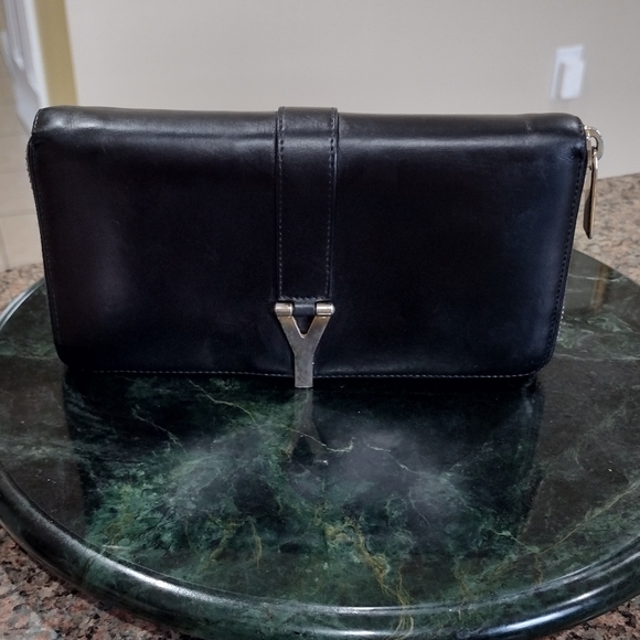 Yves Saint Laurent Ligne Y Leather Wallet - Picture 1 of 16